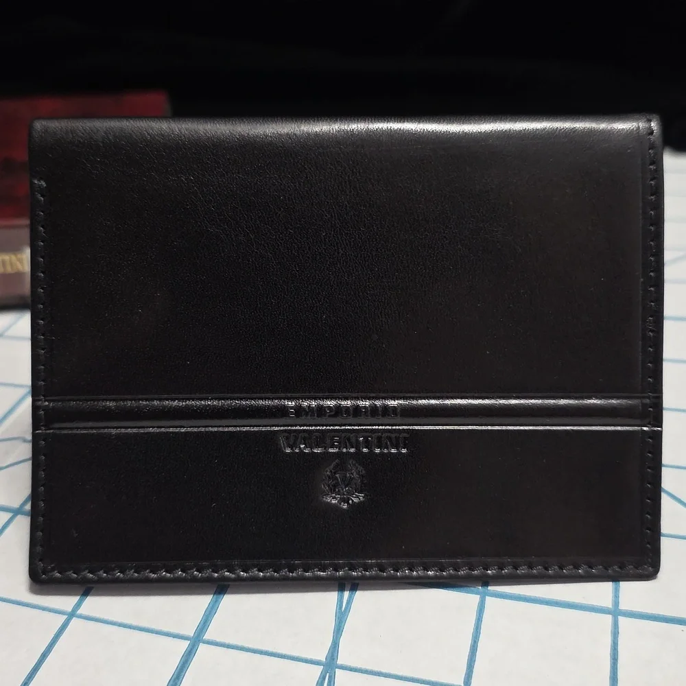 EMPORIO VALENTINI Mens Leather Black Wallet NIB